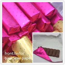 Food Aluminum Foil DIY Chocolate Candy Package Paper Composite Tin Foil Paper Lolly Foil Wrappers Square 8colours 100pcs/lot