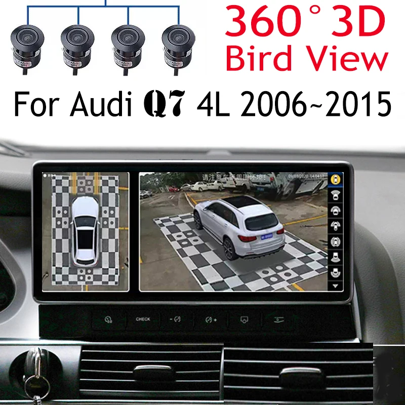 For Audi Q7 4L 2006~2015 TDi MMi CarPlay Touch Screen 360 BirdView Car Stereo Audio Accessories Navigation GPS Navi Radio