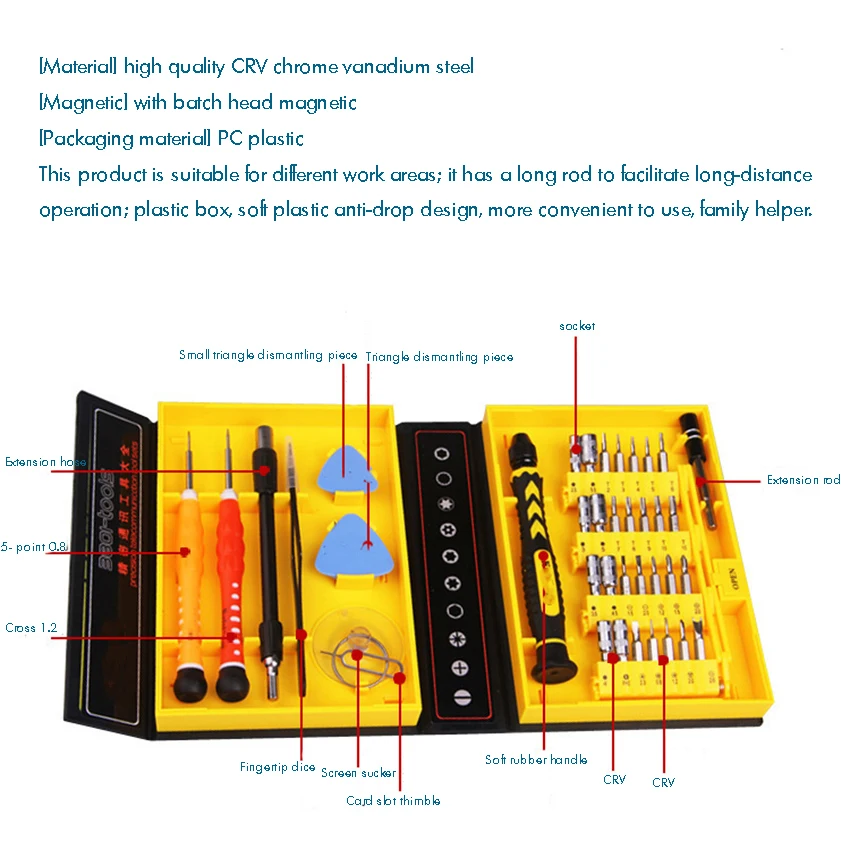 38 In 1 Screwdriver Set Precision Magnetic Screwdrivers Kit Opening Repair Tools For Mobile Phone Laptop