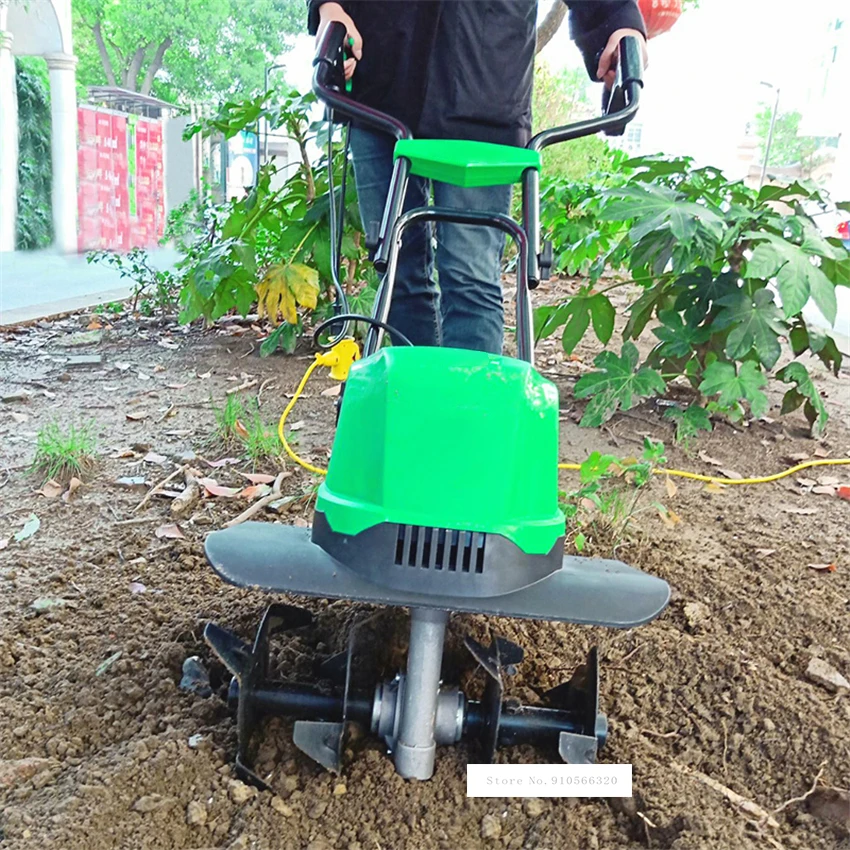 TLEG-01A Mini Tiller Electric Plough Machine Cultivator Scarifier Garden Household Soil Ploughing Digging Loosening Equipment