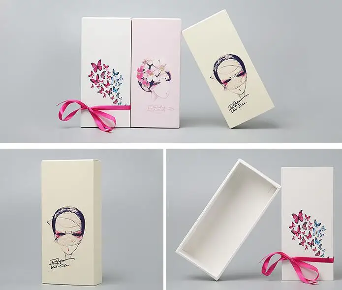 Drawer Kraft wig Packaging Paper Box,kraft drawer gift box,cosmetic perfume bottle packaging box beautiful New design Large size