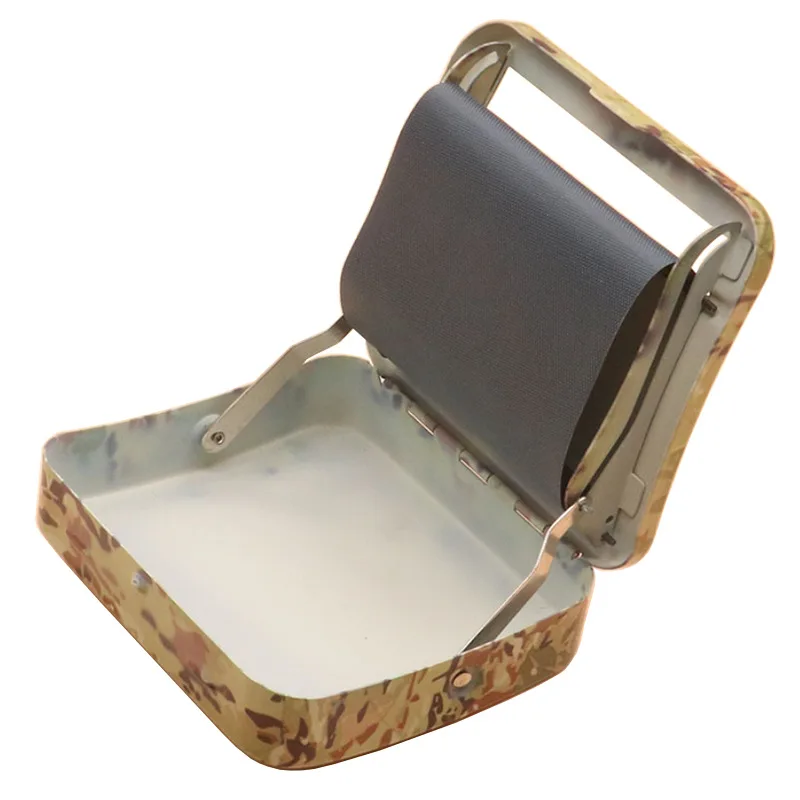 Really Cool 70mm/78 mm Camouflage Metal Automatic Tobacco Smoking Smoke Roller Rolling Machine Box Case Cigarette Maker