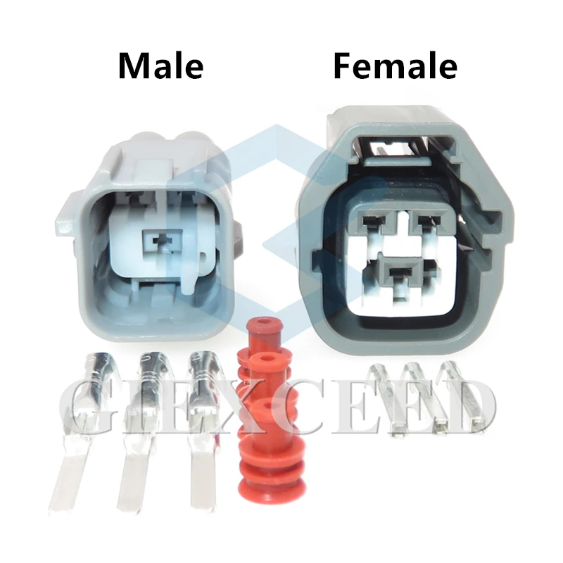 3 Pin AC Assembly Automotive Pump Socket Wiper Spray Water Plug For KIA Hyundai MG641362-4 MG651359-4 Auto Waterproof Connector