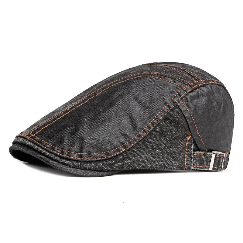 LDSLYJR Spring Autumn Cotton Patchwork Newsboy Caps Flat Peaked Cap Men and Women Painter Beret Hats 96