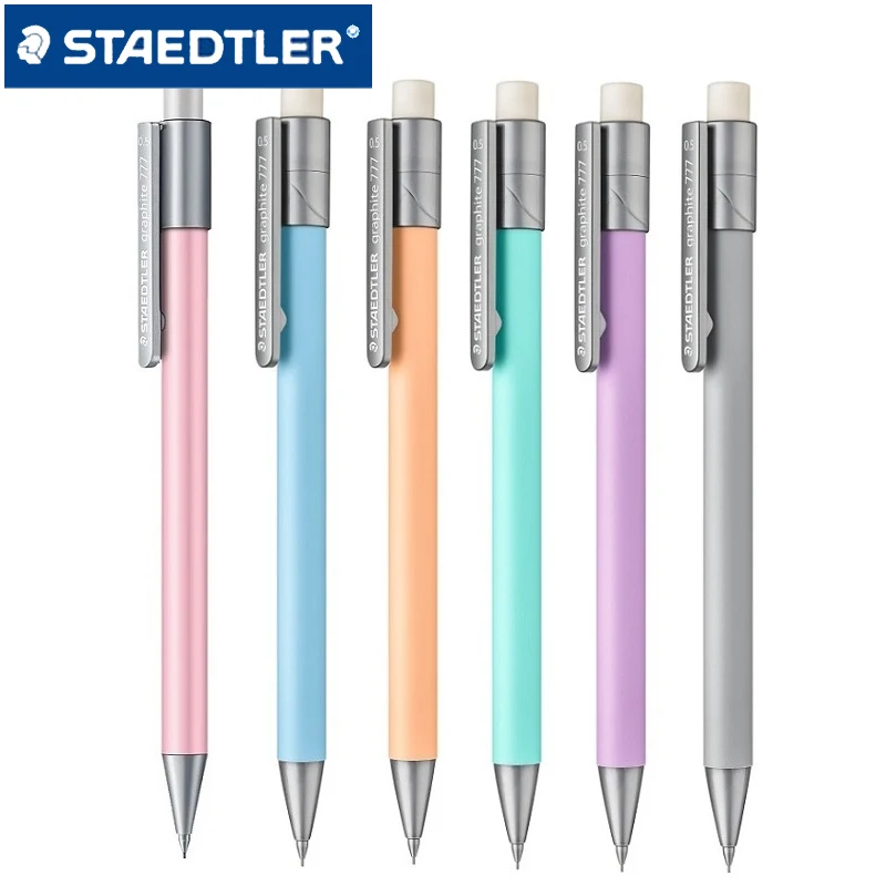 1Pcs German STAEDTLER Macaron color system 0.5mm automatic pencil 777-05BKPA student writing is not easy to break