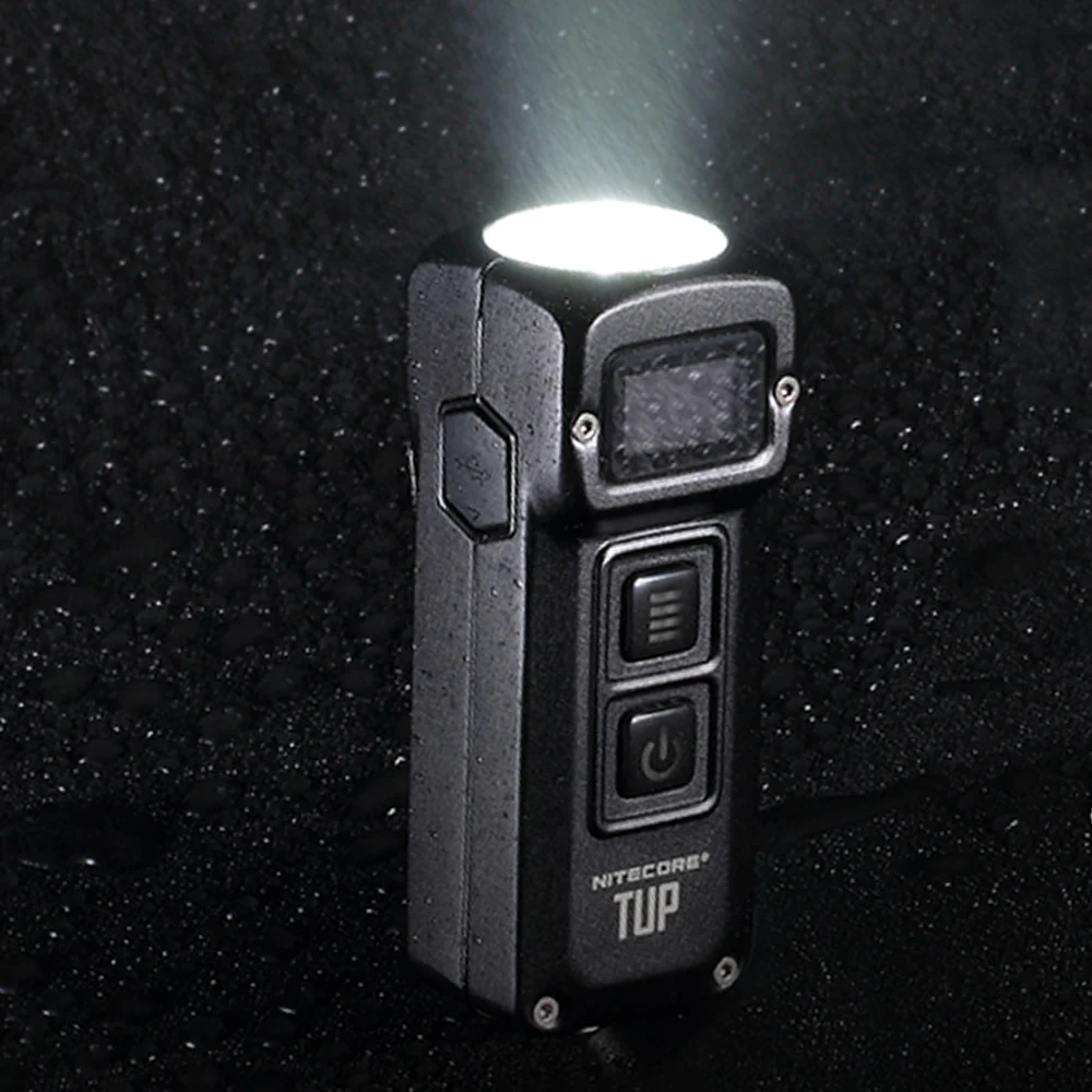 Wholesale NITECORE TUP With USB Charge Cable 1000 LMs Stainless Steel Metallic Keychain Light EDC Flashlight Key Button Lamp