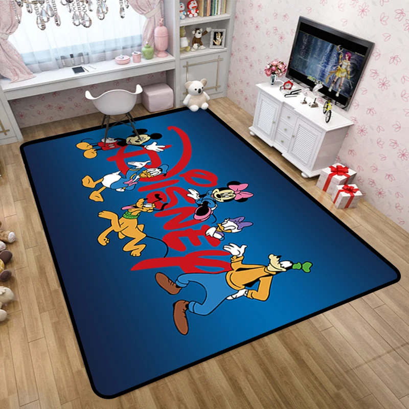 Disney Spiderman Rug Cartoon Mickey Winnie Pooh Children Boys Room Carpet Nordic Bedroom Living Room Blanket Kids Baby Game Mat