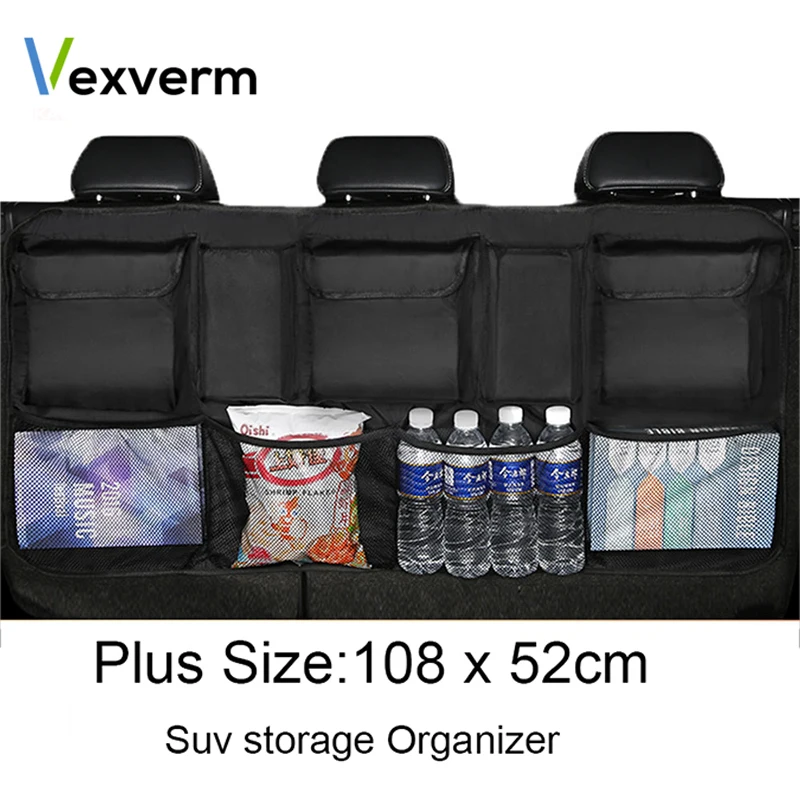 

Large Size Car Trunk Organizer for SUV MPV Universal Back Seat Organizer Car Seat Organizer Bag Seat Back Bag Stowing Tidy