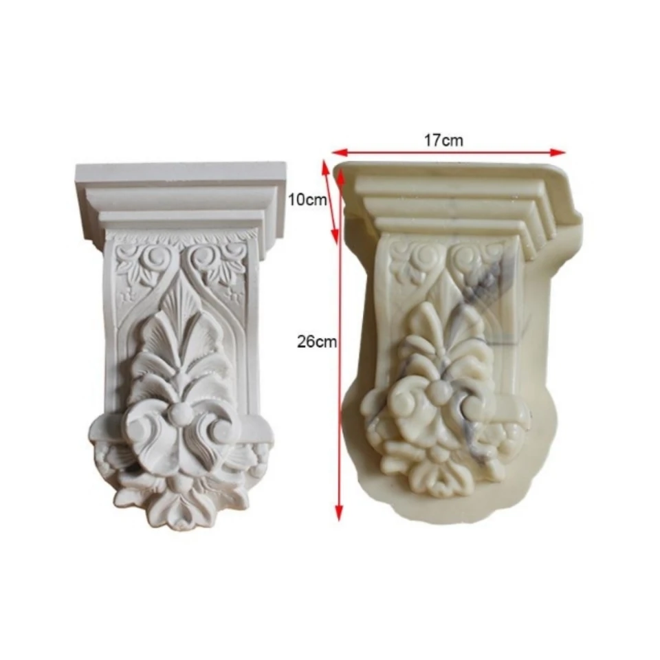 ABS Plastic Indoors Decoration Gypsum /Paris Concrete Beam Support Mold, GRG Plaster Cement Flower Leaf Bracket Corbal Seat Mold