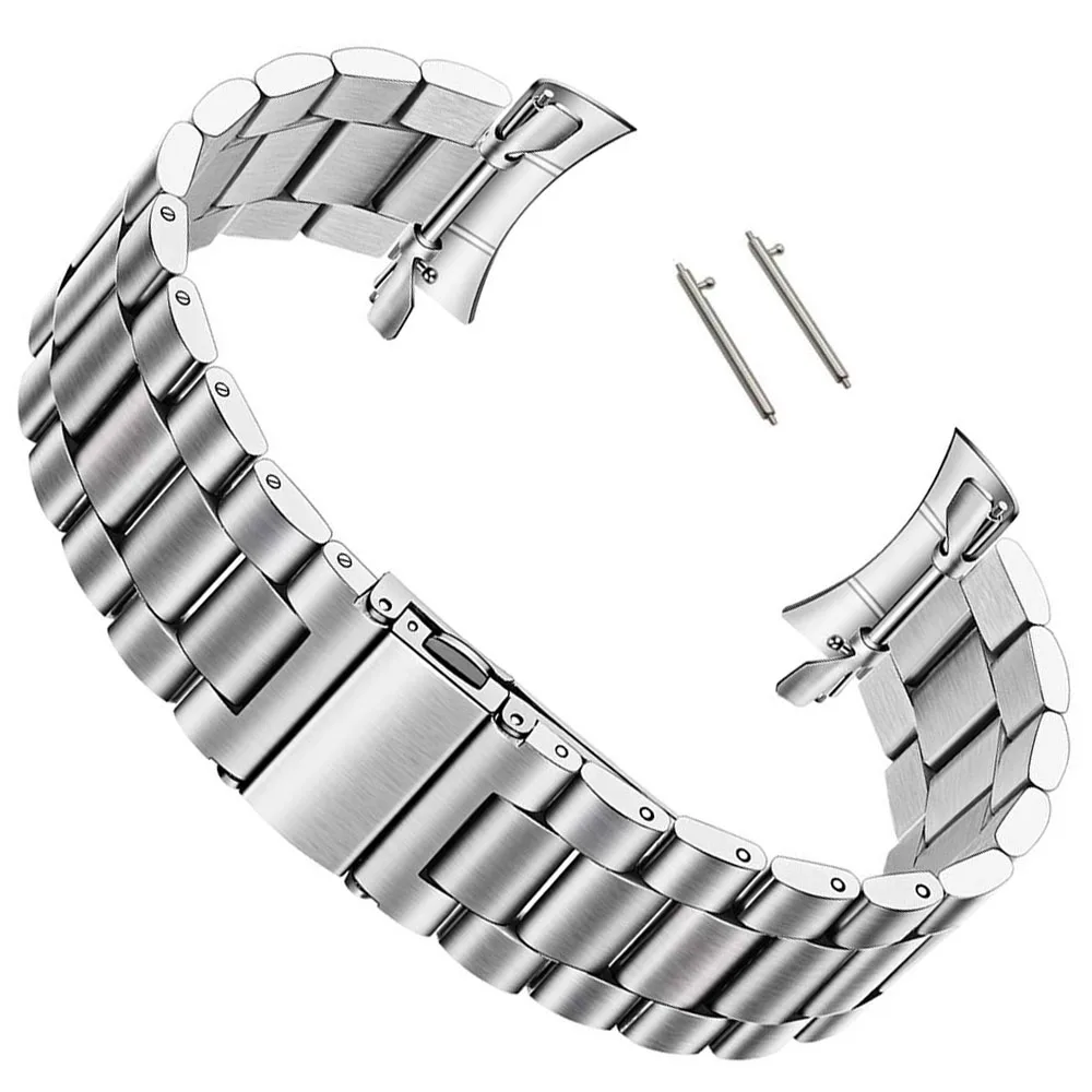 Quick Release Solid  Stainless Steel Watchband for Samsung Galaxy Watch 46mm SM-R800 Sports Band Curved End Strap Wrist Bracelet