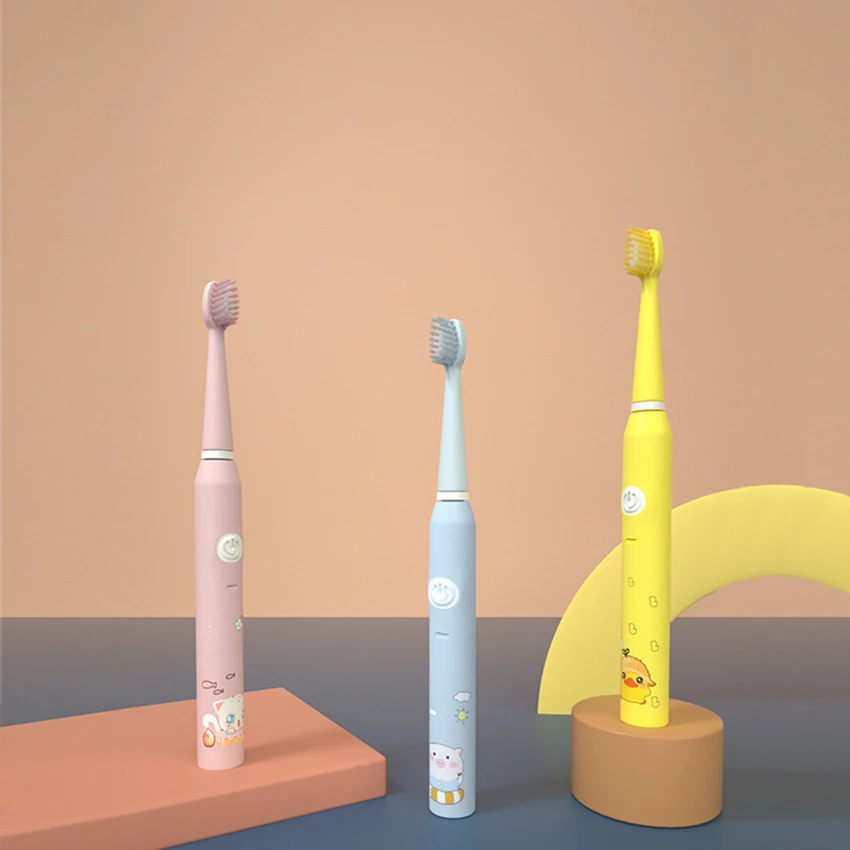 Rechargeable Kids Electric Toothbrush, 3 Modes, 3 Soft Bristles, Easy Cleaning, One Charge for 18 Days, Electric Toothbrushes