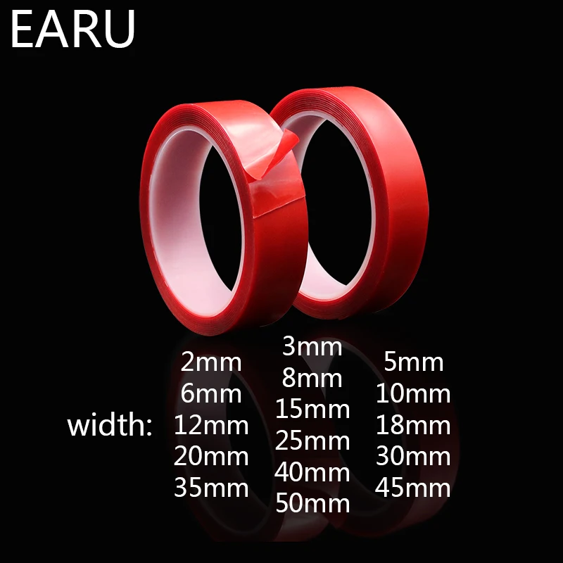 3M 5Mm 6Mm 8Mm 10Mm 12Mm 15Mm Đôi Keo 2 Mặt Siêu Trong Suốt acrylic Xốp Băng Dính Không Dấu Vết Dán