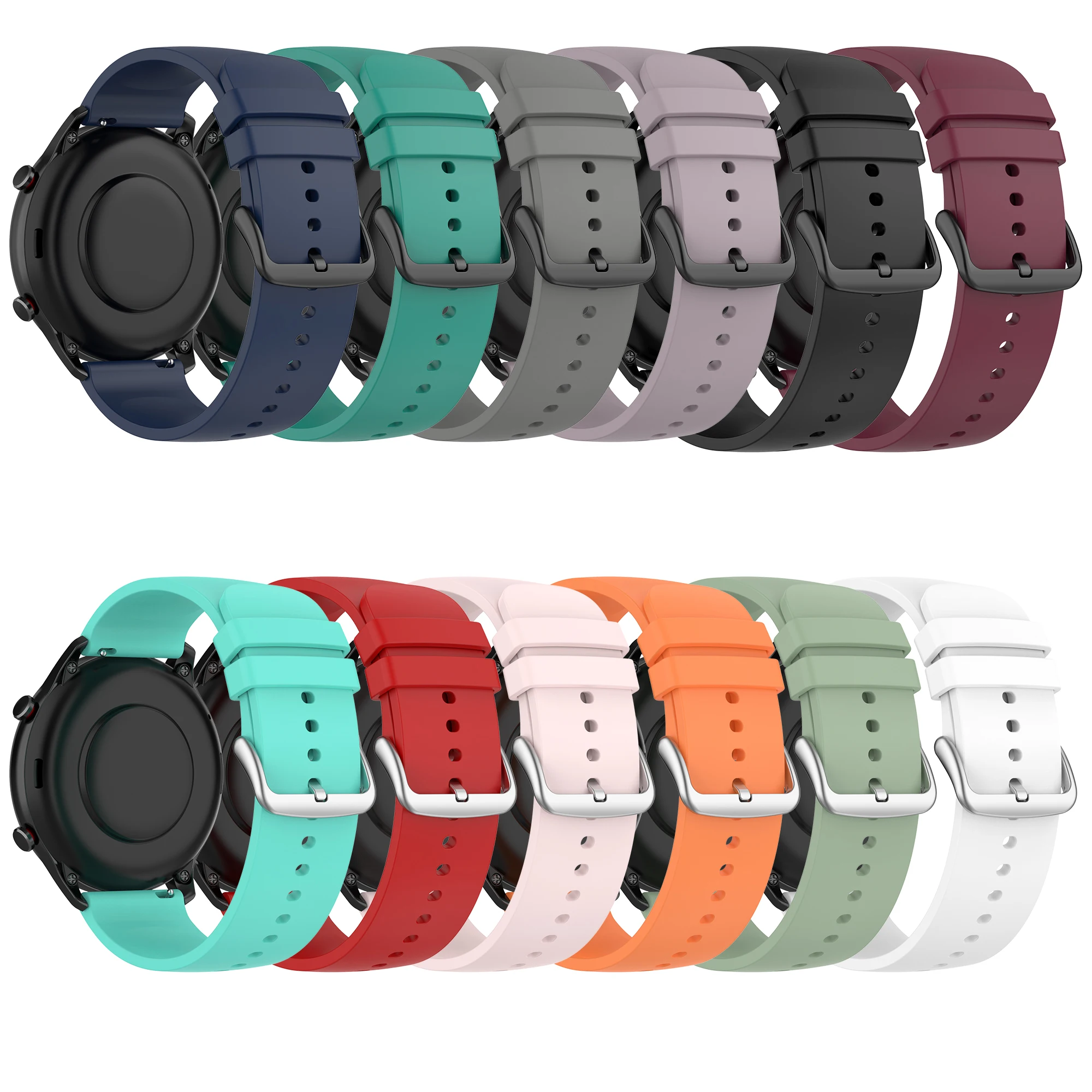 Correa de silicona para reloj Xiaomi Mi, pulsera de repuesto de 22mm, edición deportiva a Color