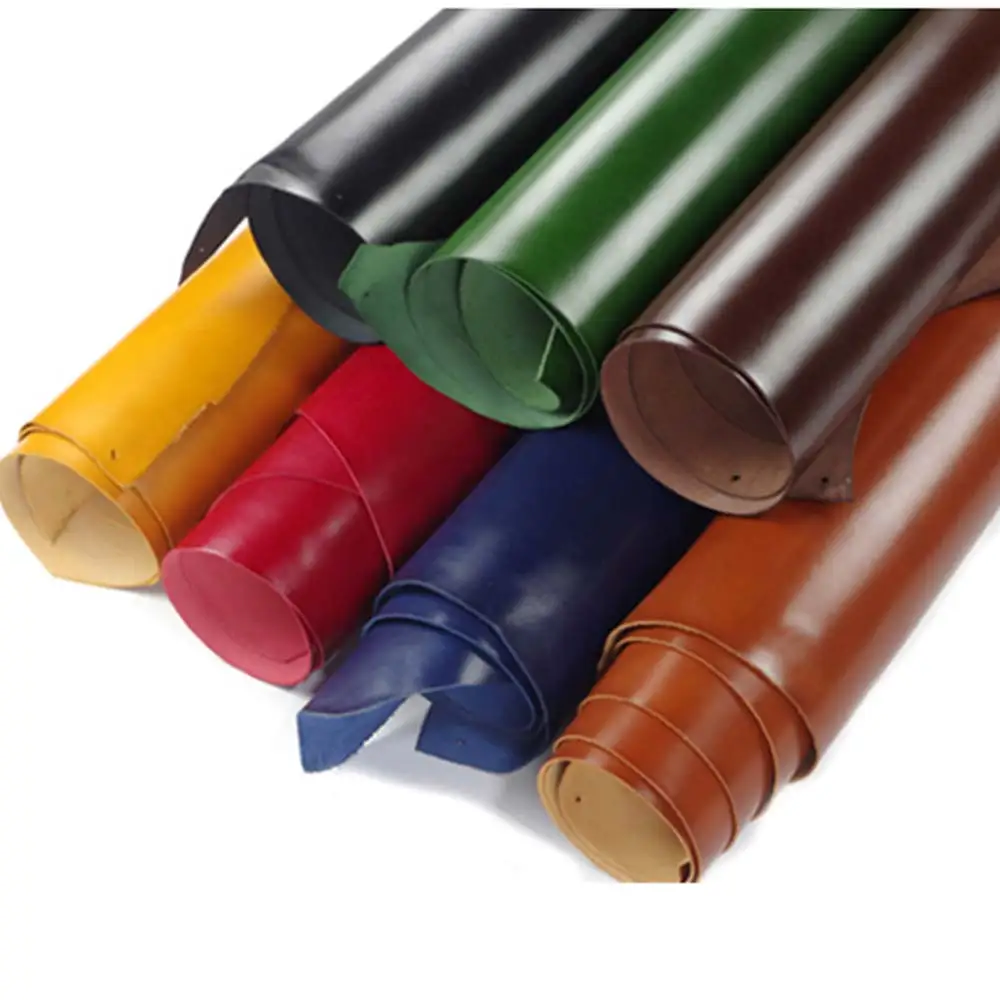 leather craft leather genuine leather about 1mm 2mm cowhide vintage veg. tanned leather craft brown Vegetable handmade