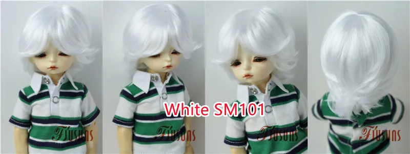 Doll Wigs JD075 1/6 1/8 1/4 1/3 Short Boyish Cupid Curls Synthetic Mohair BJD Wigs 5-6' 6-7' 7-8' 8-9' OB11 YOSD Doll Hair