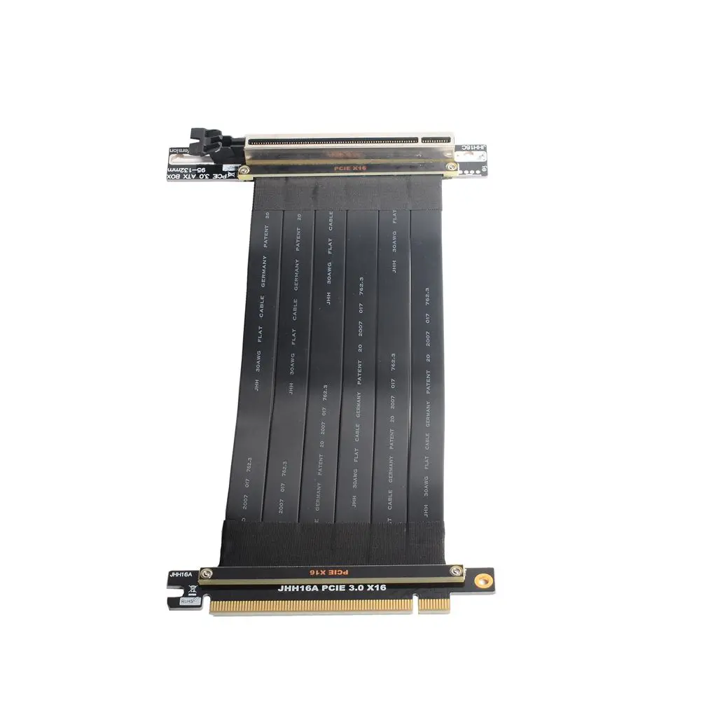 Cabo de Extensão para Placa Gráfica Gen3, Cabo Riser Vertical, GPU, PCI-E, X16, 3.0, Velocidade Total, Estável, Chassi ATX, Placa de Vídeo 90 Graus, Novo