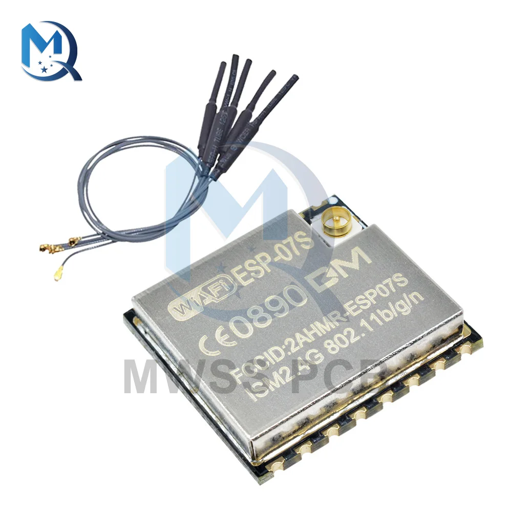 ESP8266 ESP07S ESP-07S WiFi Wireless Module Serial Port To Transceiver Development Board 2.4GHz IPEX Antenna 32 Bit For Arduino