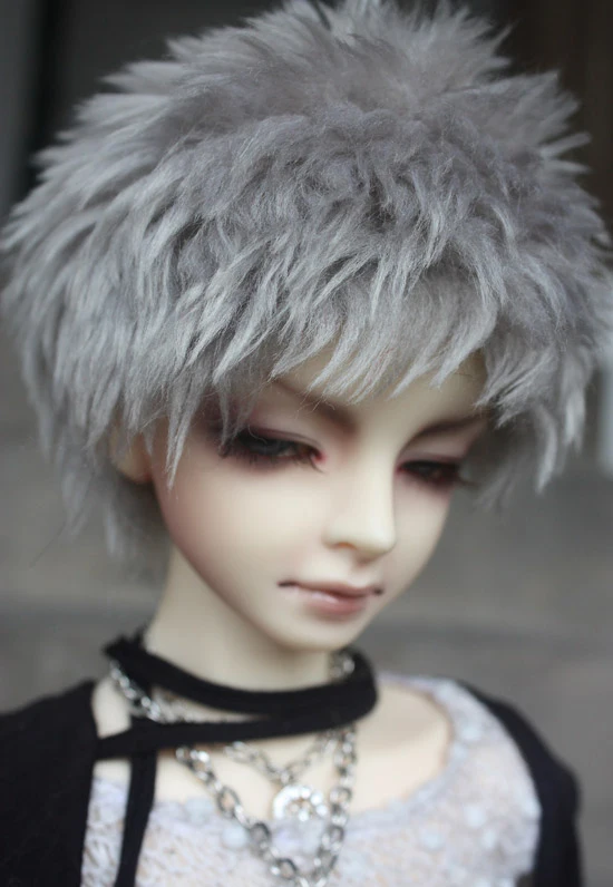 M0327 children handmade toy 1/6 1/3 1/4 uncle Doll wig BJD/SD doll props Accessories Silver grey short hair 1pcs