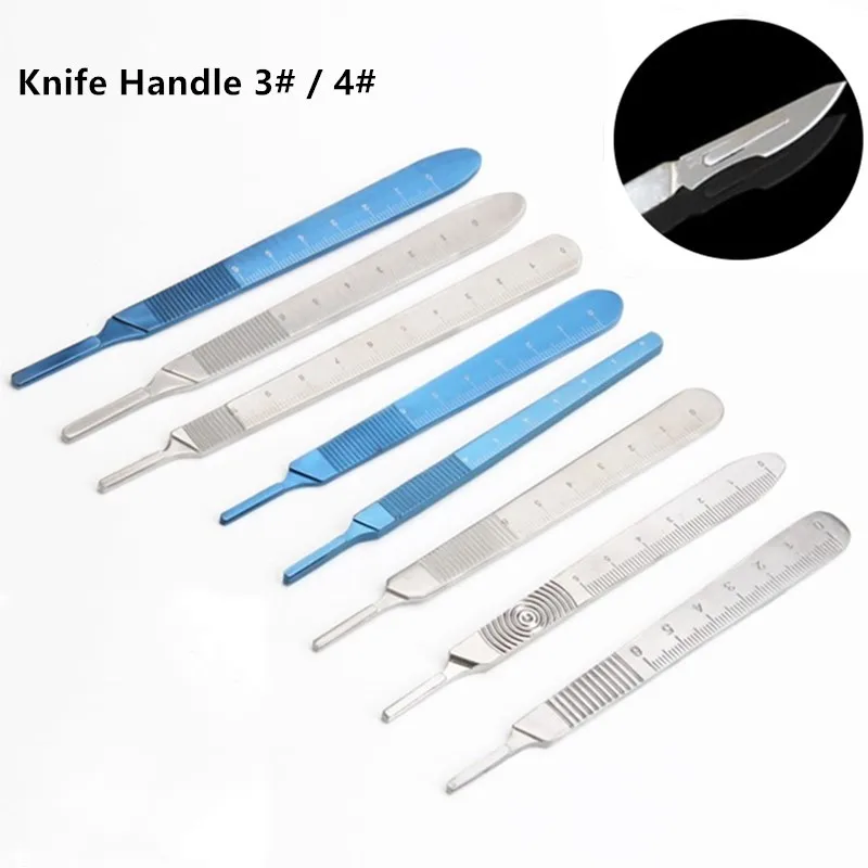 Stainless steel Titanium eye surgical Blade Handle 3#/4# Bard-parker blade handles ophthalmic eye surgical instrument