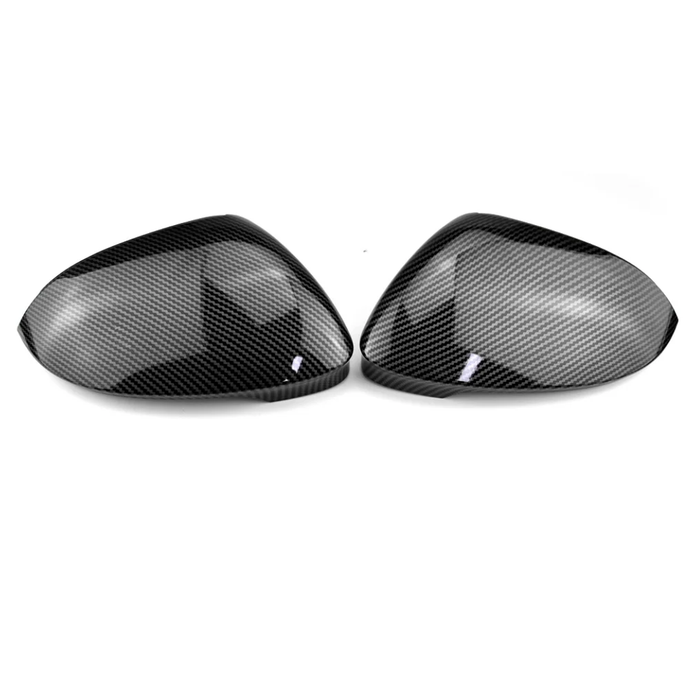 For VW Golf  8 MK8 2020 2021 2022 Mirror Covers Caps RearView Mirror Case Cover Carbon Look Bright Black  Covers