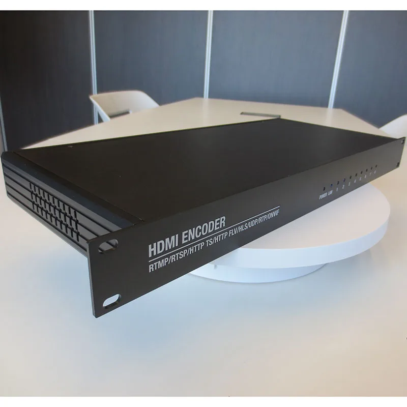 1u 8 canais h265 h264 hd hdmi para ip codificador de vídeo iptv transmissão ao vivo hd media codificador com udp hls rtmp srt onvif