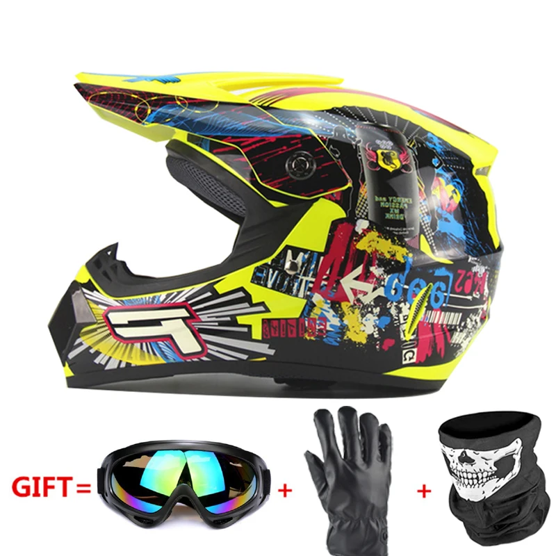 Motorcycle Helmet Biker Full Face Casco Moto Off Road Helmet ATV Dirt Bike Downhill MTB Capacete Moto Glasses Motocross Helmet