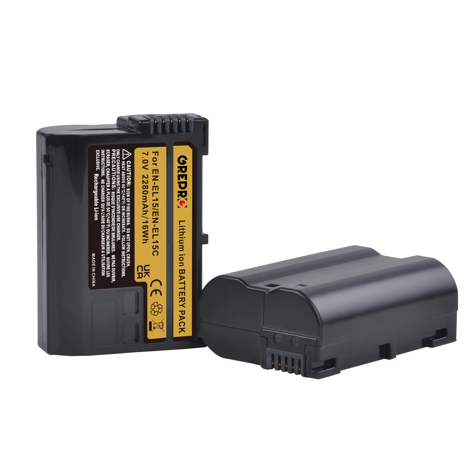 2280mAh EN-EL15 EN-EL15C EN-EL15A Battery + EN EL15 Charger for Nikon Z6, Z7, D500, D600, D610, D750, D800, D810, D810A, D850