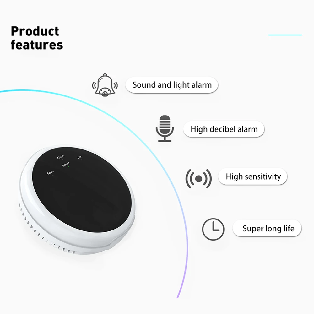 Ostaniot-Smart Gás Leak Detector, Sensor de Gás Natural, Home Security Alarm System, Combustível Casa, GLP, 433MHz