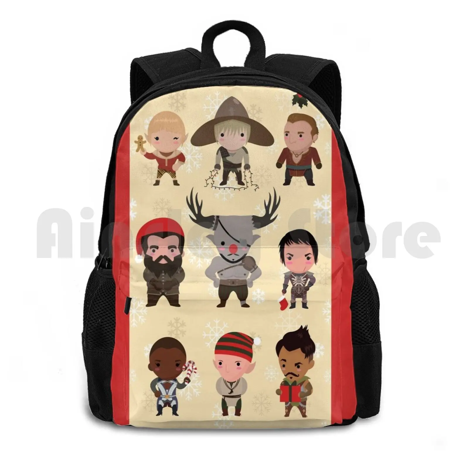 

Dragon Age Christmas Outdoor Hiking Backpack Waterproof Camping Travel Christmas Holidays Solas Dragon Age Dai Dragon Age