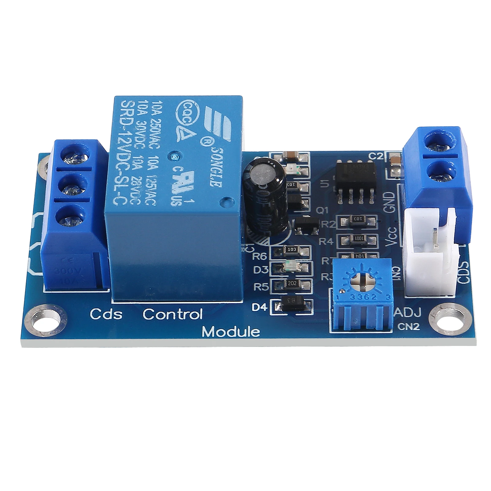 Interruptor de controle de luz com módulo de detecção, fotoresistor, sensor de detecção, brilho, módulo de controle automático, 5v, 12v, 10a