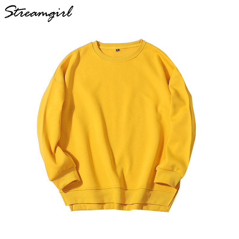 Female Sweatshirt Women Cotton 2021 Autumn Winter Coat Loose Korean Long Sleeve Top Blue Sweatshirts For Women Pulovers Autumn