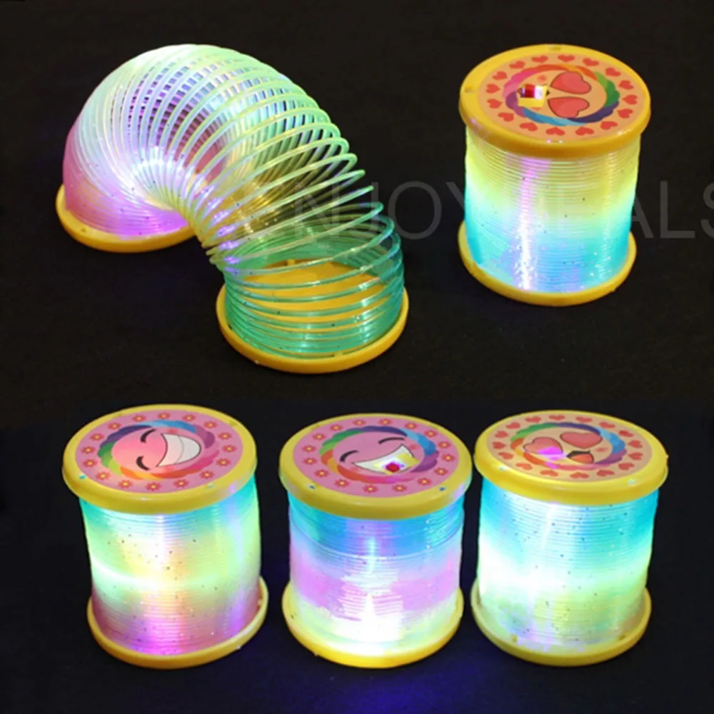 Colorful 3D Magic Rainbow Circle Flashing Spring Circle Glowing Luminous Rainbow Magic Circle Gift for Kids Children Adult