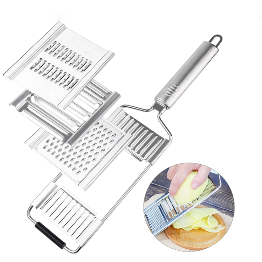 

3-In-1 Multi-purpose l Vegetable Shredder Stainless Steel Cheese Grater Vegetable Cutter Fro Carrot Cabbage Cucumber