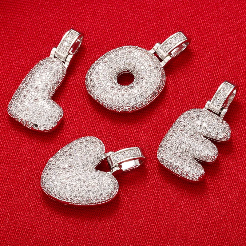 20x29mm Zarter silberfarbener 26-Buchstaben-Anhänger für Frauen, handgefertigtes DIY-Schmuckzubehör für die Herstellung von Halsketten und Ohrringen: VD614 – Detail 4