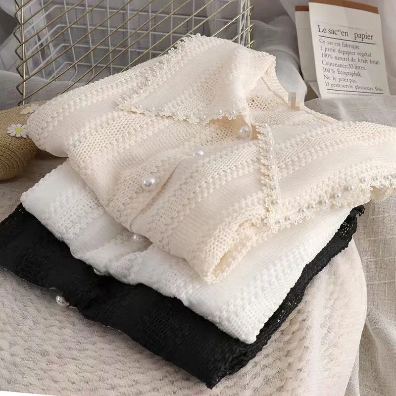 Autumn New 2024 Fashion Women Long Sleeves Peter Pan Collar Tops Shirts Female Elegant Lace Office Ladies Hollow Out Blouses S97