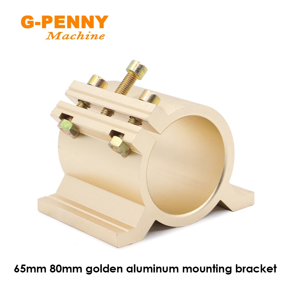 NEW Spindle Bracket 65mm 80mm aluminum clamping amount bracket for CNC Woodworking Spindle high precision not easy to deform