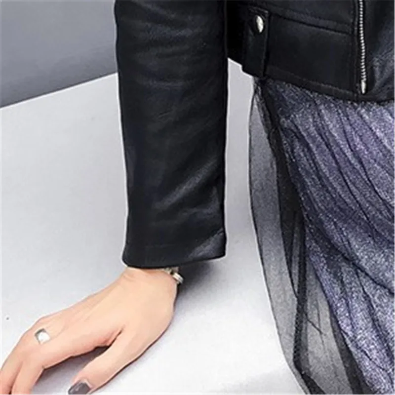 2020 New Autumn Women Pu Leather Jacket Woman Zipper Short Coat Female Black Punk Bomber Faux Leather Outwear spring  Blazer