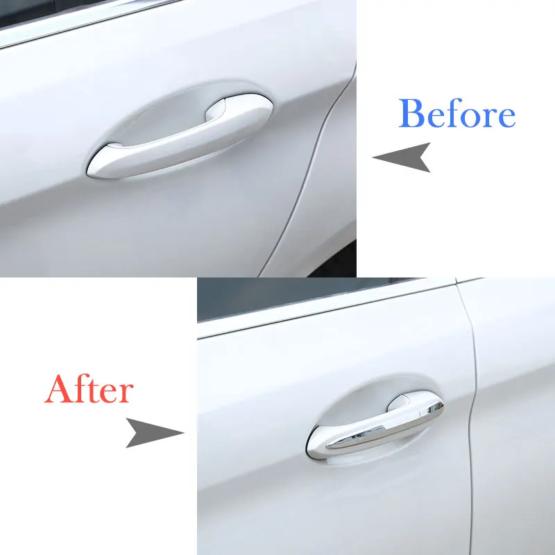 4Pcs ABS Chrome Polish Car Door Handle Strips Trim For BMW 5 Series G30 530li 2018 For BMW X4 G02 2018 Auto Accessories