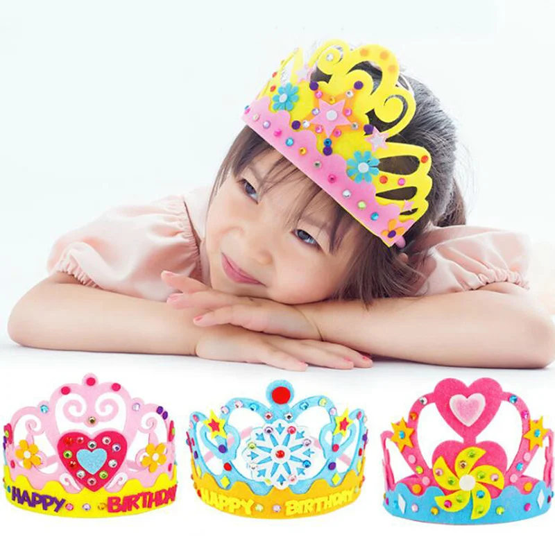 Kreative DIY Handwerk Spielzeug Pailletten Crown Blume Stern Muster Kindergarten Kunst EVA Schaum Papier Spielzeug Für Kinder Party Dekoration Geschenk