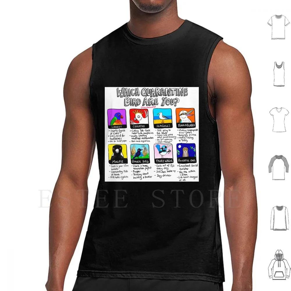 Which Quarantine Bird Are You ? Tank Tops Vest Sleeveless Birds Australian Birds Wildlife Quarantine Kookaburra Owl