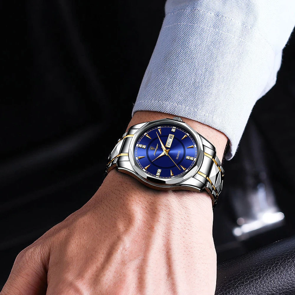 POEDAGAR Watch Luxury Quazt Men Watches Waterproof Luminous Date Man Wristwatch Fashion Sports Male Clock Box Gift