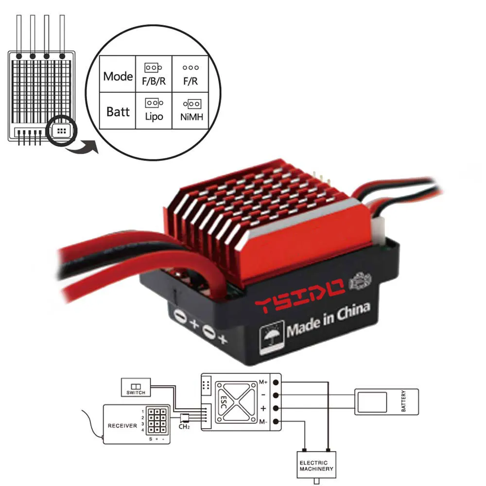 WaterVerde-Contrôleur de vitesse électrique brossé, ESC pour voiture de tourisme RC 1/10 Bumosquito Short-Course Truck Monster Inoler precious, 60A