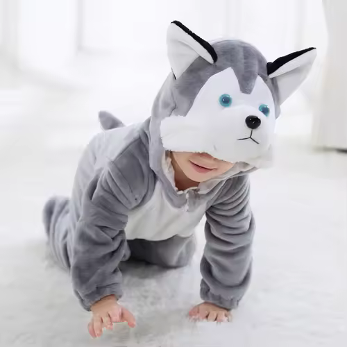 Umorden Infant Toddler Dalmatian Dog Lion Tiger Dinosaur Costumes Baby Boys Girls Kigurumi Cartoon Animal Romper Halloween Purim - Image 9
