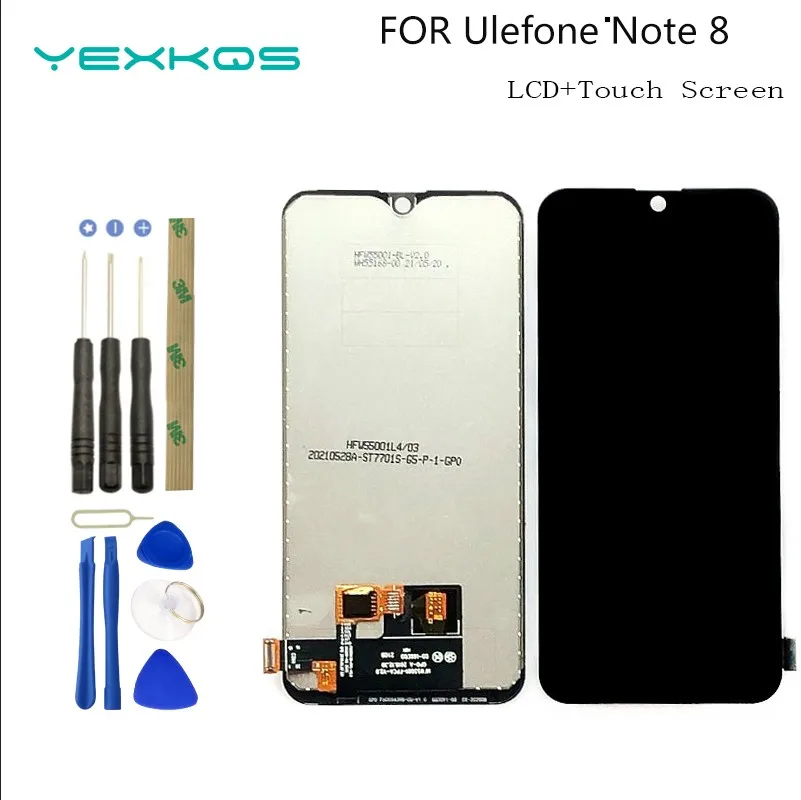 

100% тестирование нового для Ulefone Note 8/8P ЖК-дисплей Дисплей + кодирующий преобразователь сенсорного экрана в сборе для Ulefone Note 8 телефон Замена + Инструменты