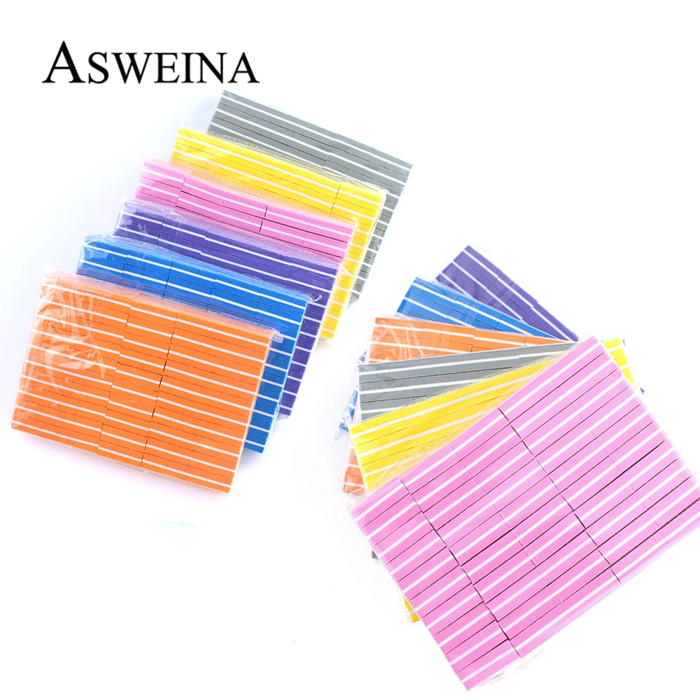 

20/50pcs lot Double-sided Blocks Mini Nail File Colorful Sponge Nail Polish Sanding Buffer Strips Nail Polishing Manicure Tool