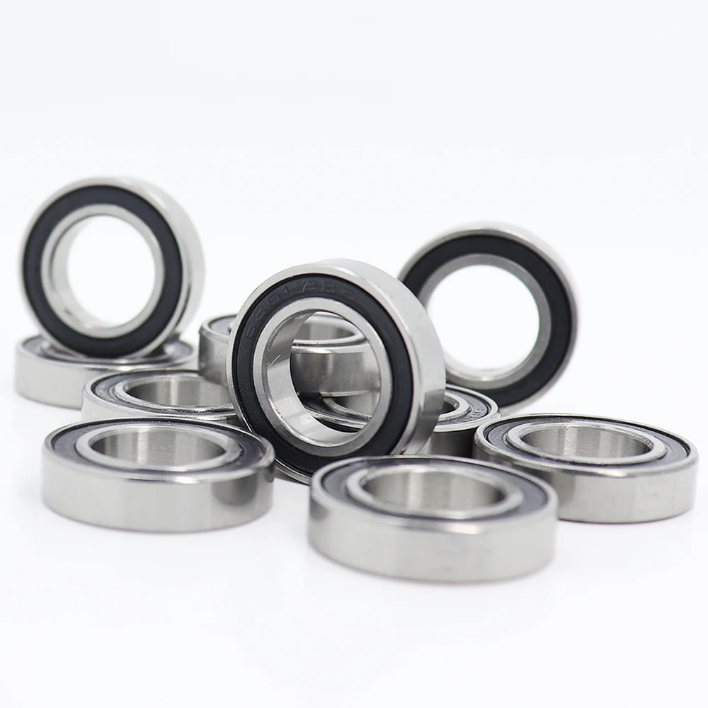 6801 2RS Bearing 12*21*5 mm 10PCS ABEC-1 Metric Thin Section 61801RS 6801 RS Ball Bearings 6801RS