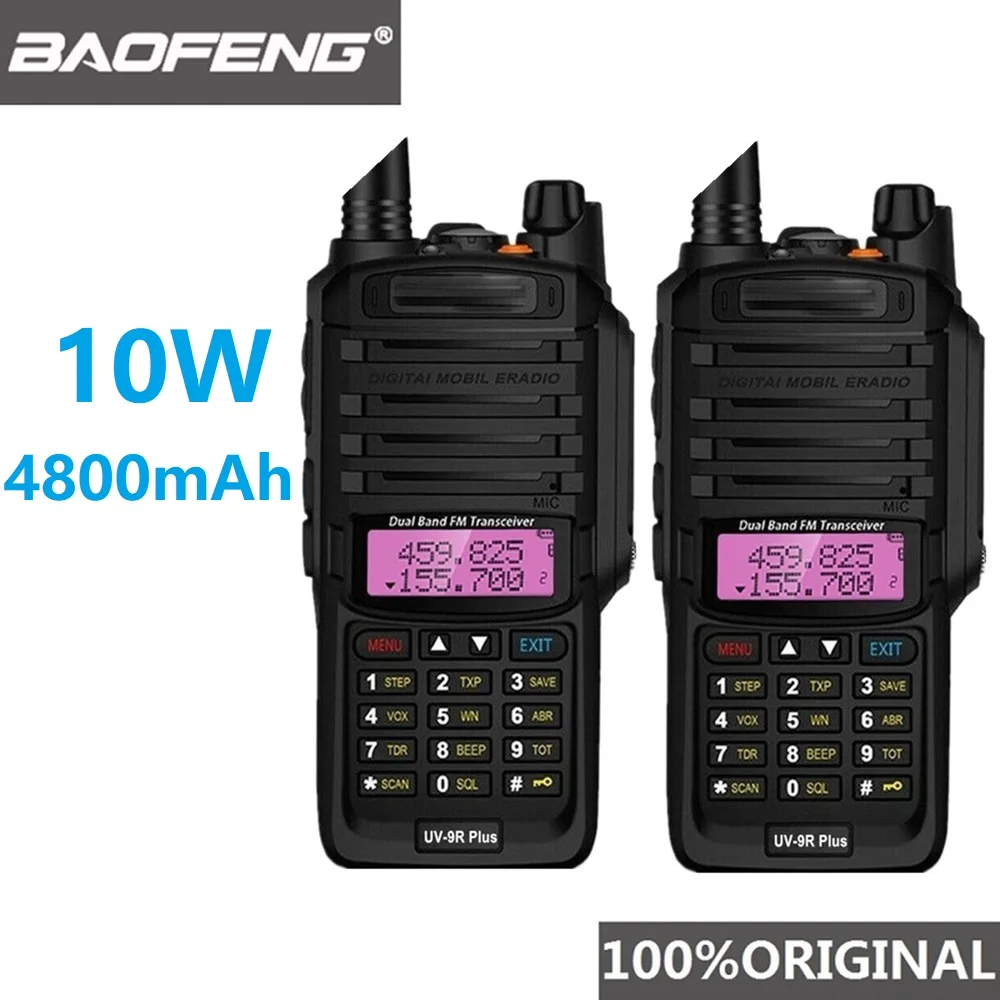 2pcs 10W Baofeng UV-9R Plus Waterproof Walkie Talkie Tolki Wolki CB Radio UV 9R Ham Transceiver Uhf Vhf Radio Hf UV9R Transmiter