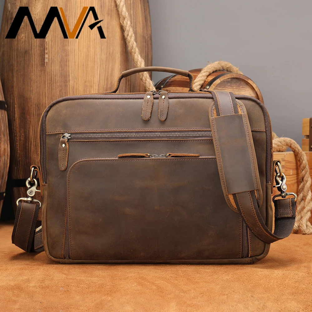 

MVA Shoulder Portfolio Laptop Bags For Documents A4 Briefcase Bag Daily Working Tote Bags Men Male bag for documents5015