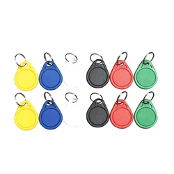 (10PCS) 13.56 Mhz Block 0 Sector Rewritable RFID UID Changeable Card Tag Keychain NO.3 Keyfob ISO14443A