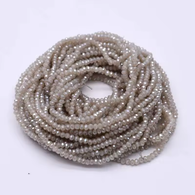 Yanqi 2 3 4mm Rondell Austria Faceted Crystal Beads Round Glass Beads Loose Spacer Beads for Jewelry Making DIY - Image 37
